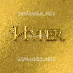 hyper in All Gold style - 3D name wallpaper