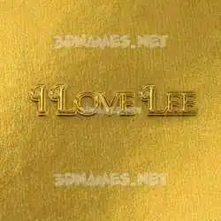 i love lee in All Gold style - 3D name wallpaper