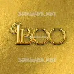 iboo in All Gold style - 3D name wallpaper