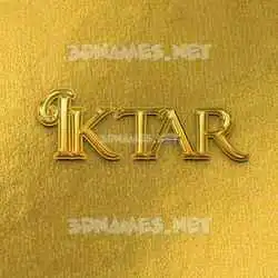 iktar in All Gold style - 3D name wallpaper