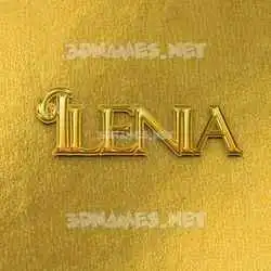 ilenia in All Gold style - 3D name wallpaper