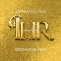 ilir in All Gold style - 3D name wallpaper