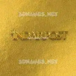 indarpost in All Gold style - 3D name wallpaper