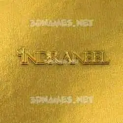 indraneel in All Gold style - 3D name wallpaper