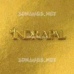 indrapal in All Gold style - 3D name wallpaper