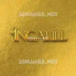 ingalill in All Gold style - 3D name wallpaper