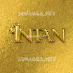 intan in All Gold style - 3D name wallpaper