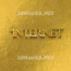 internet in All Gold style - 3D name wallpaper