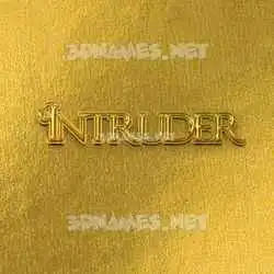 intruder in All Gold style - 3D name wallpaper