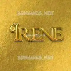 irene in All Gold style - 3D name wallpaper