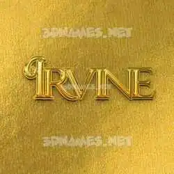 irvine in All Gold style - 3D name wallpaper