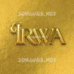 irwa in All Gold style - 3D name wallpaper