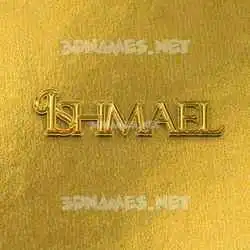 ishmael in All Gold style - 3D name wallpaper