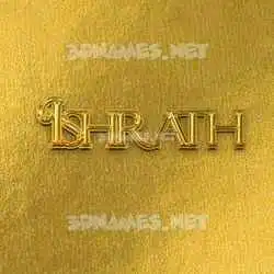 ishrath in All Gold style - 3D name wallpaper