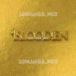 isloodien in All Gold style - 3D name wallpaper