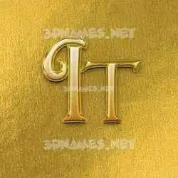 it in All Gold style - 3D name wallpaper
