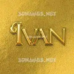 ivan in All Gold style - 3D name wallpaper
