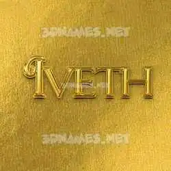 iveth in All Gold style - 3D name wallpaper