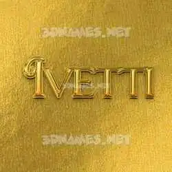ivetti in All Gold style - 3D name wallpaper