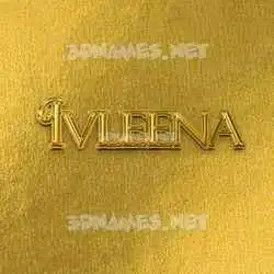ivleena in All Gold style - 3D name wallpaper