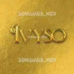 ivyso in All Gold style - 3D name wallpaper