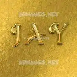 j a y in All Gold style - 3D name wallpaper