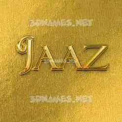 jaaz in All Gold style - 3D name wallpaper