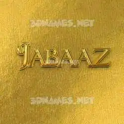 jabaaz in All Gold style - 3D name wallpaper