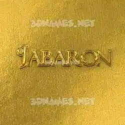 jabaron in All Gold style - 3D name wallpaper