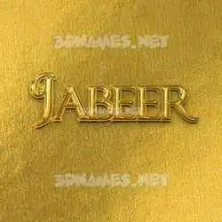 jabeer in All Gold style - 3D name wallpaper