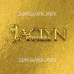 jaclyn in All Gold style - 3D name wallpaper