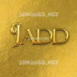 jadd in All Gold style - 3D name wallpaper