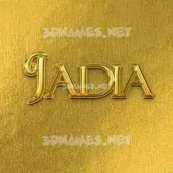jadia in All Gold style - 3D name wallpaper