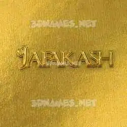 jafakash in All Gold style - 3D name wallpaper