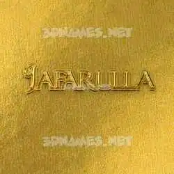 jafarulla in All Gold style - 3D name wallpaper