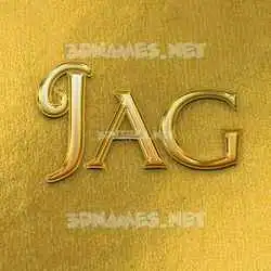 jag in All Gold style - 3D name wallpaper