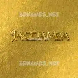 jagdamba in All Gold style - 3D name wallpaper