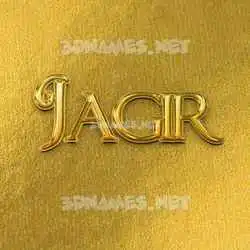 jagir in All Gold style - 3D name wallpaper