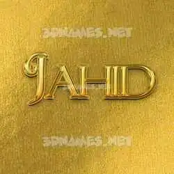 jahid in All Gold style - 3D name wallpaper