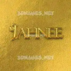 jahnee in All Gold style - 3D name wallpaper