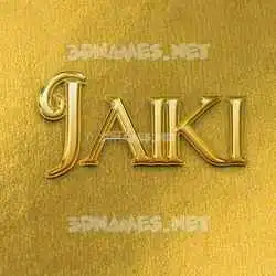 jaiki in All Gold style - 3D name wallpaper