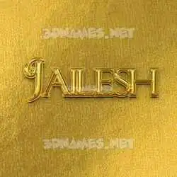 jailesh in All Gold style - 3D name wallpaper