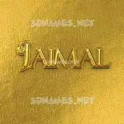 jaimal in All Gold style - 3D name wallpaper