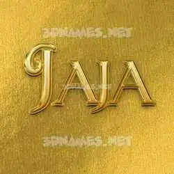 jaja in All Gold style - 3D name wallpaper