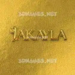 jakayla in All Gold style - 3D name wallpaper