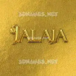 jalaja in All Gold style - 3D name wallpaper