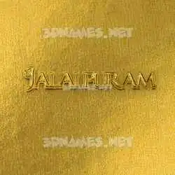 jalalpuram in All Gold style - 3D name wallpaper
