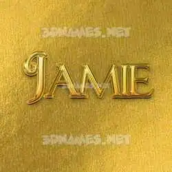 jamie in All Gold style - 3D name wallpaper