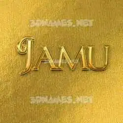 jamu in All Gold style - 3D name wallpaper