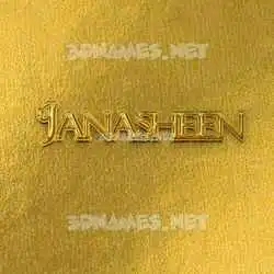 janasheen in All Gold style - 3D name wallpaper